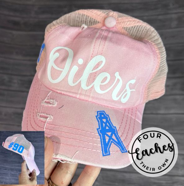 Pink Klein Oilers Hat