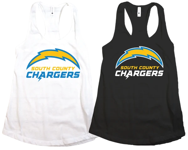South County Chargers Racerback Tanks